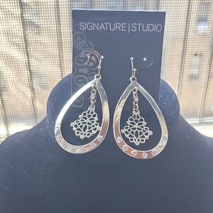 Signature Studio Gold Earrings with Crystal Accents